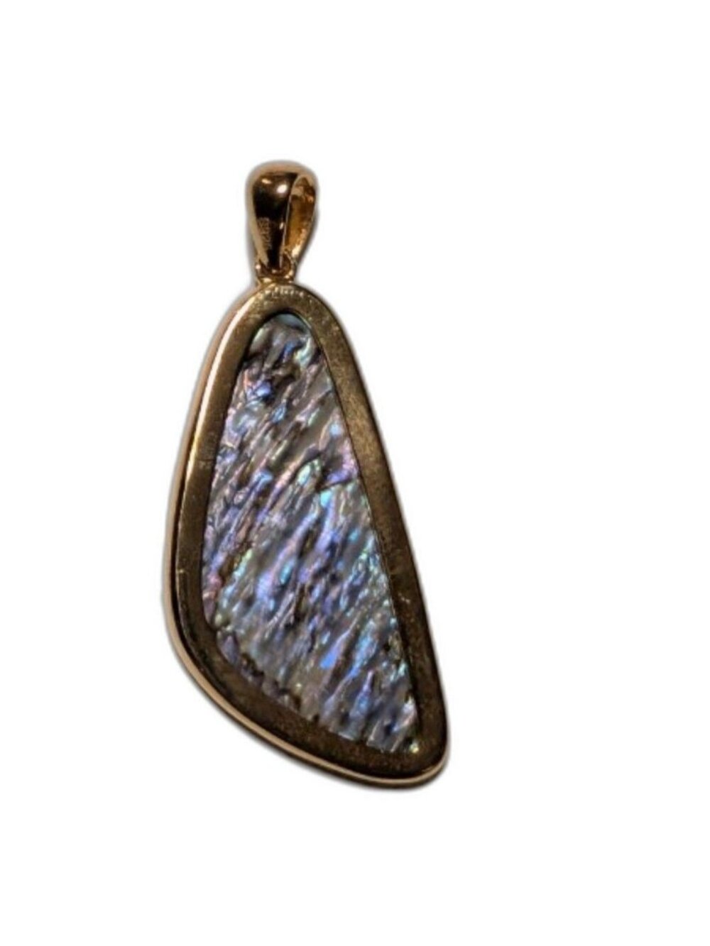 Nordstrom Abalone Shell Statement Necklace 16in Gold Tone Bezel NWOT